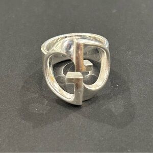 Gucci Silver Interlocking G Logo Women's Ring